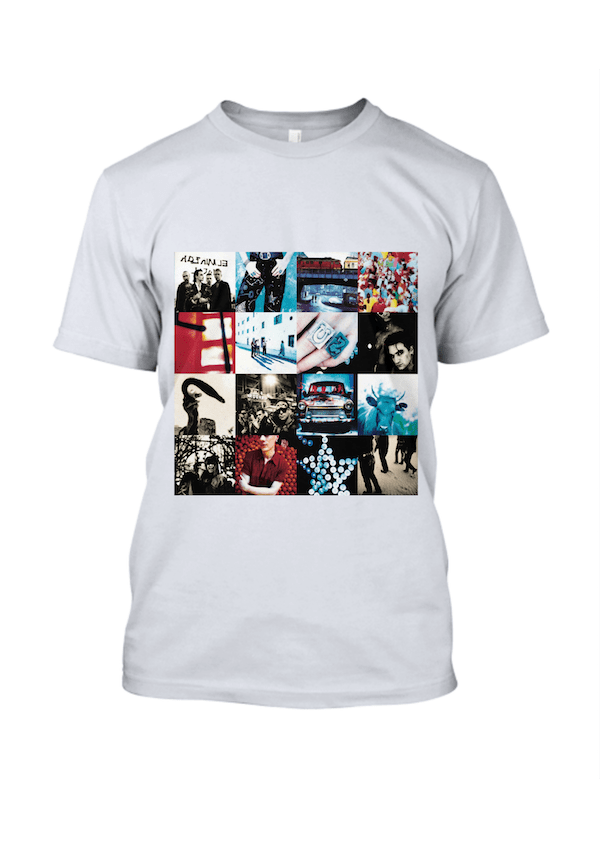 Achtung Baby U2 Band T Shirt Front