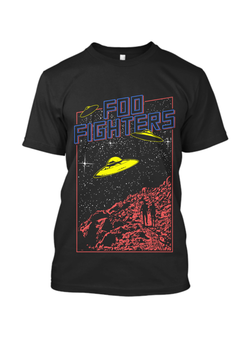 Foo Fighters UFO T Shirt Sablon  Kaos  Satuan  Bandung Bisa 