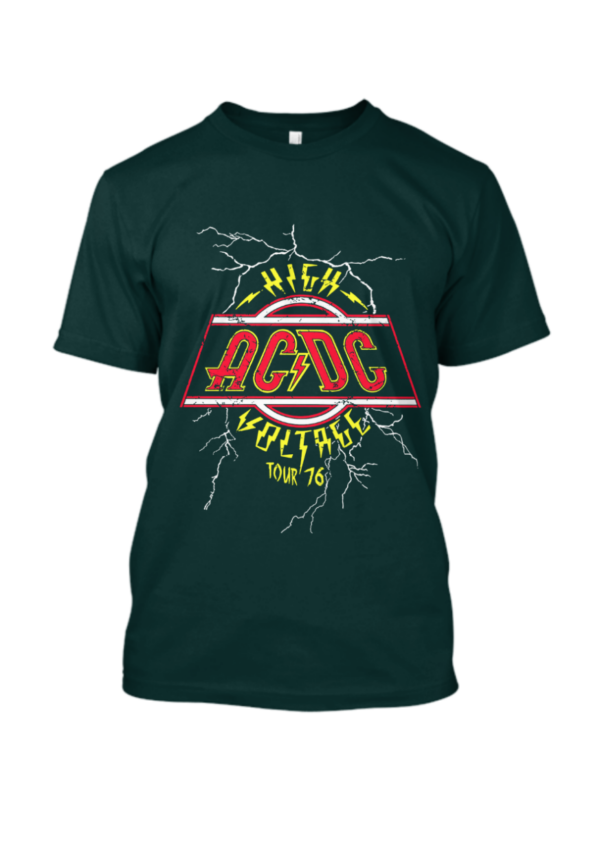 High Voltage Tour 76 ACDC Band T Shirt